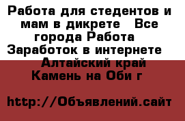 Работа для стедентов и мам в дикрете - Все города Работа » Заработок в интернете   . Алтайский край,Камень-на-Оби г.